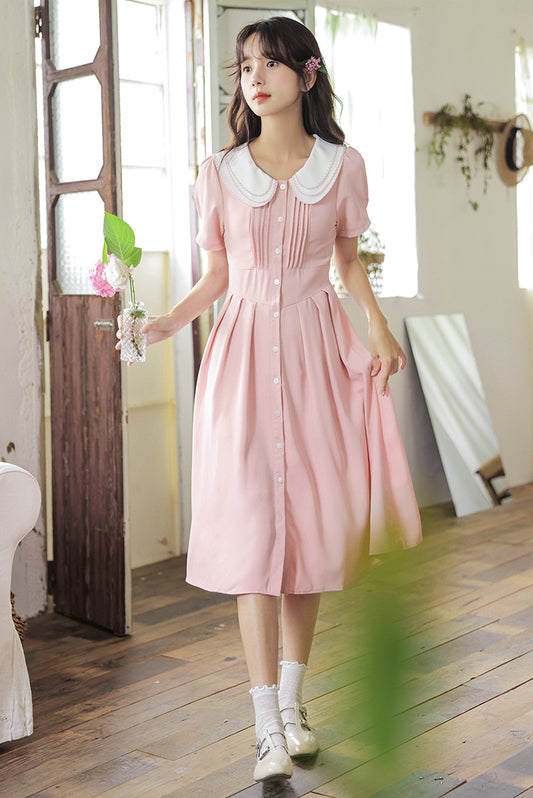 Three's A Charm Button Up Dress (2 Colors)