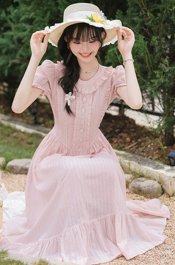 Blossom Tea Midi Dress (Pink)