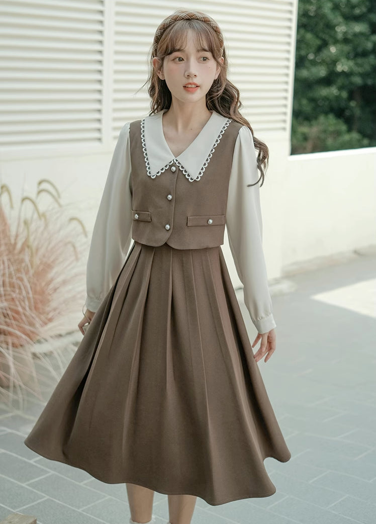 Traveller's Basic Midi Dress (Khaki)