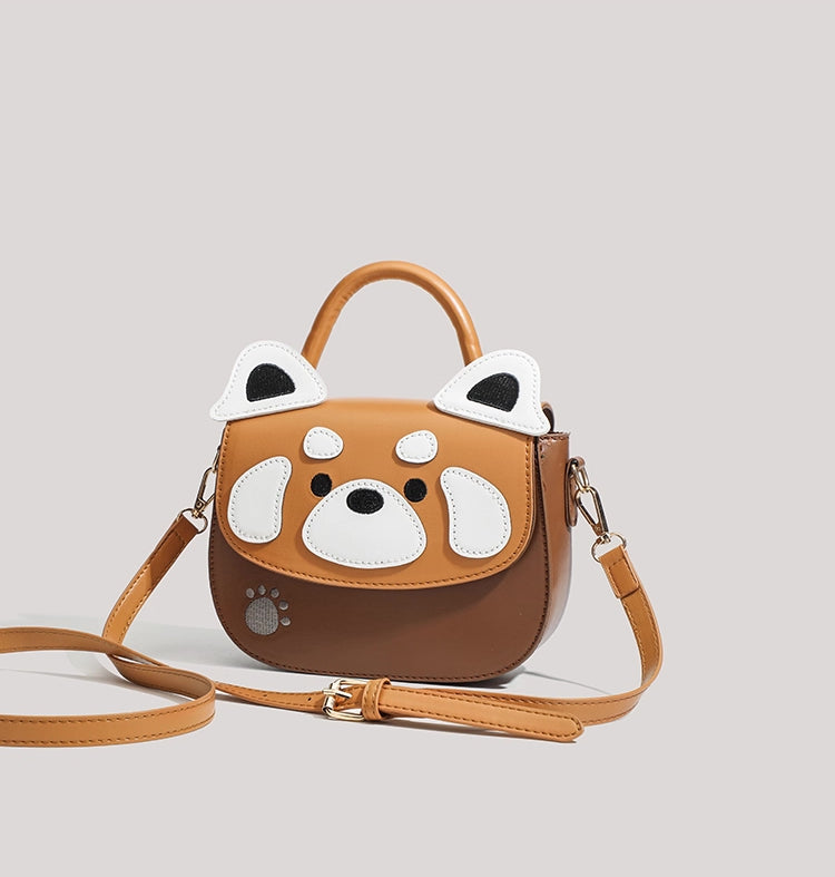 Red Panda Crossbody Bag (Brown)