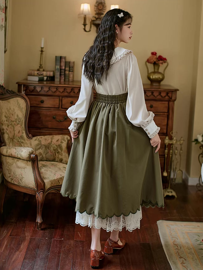 Evergarden Blouse & Skirt Set (5 Colors)
