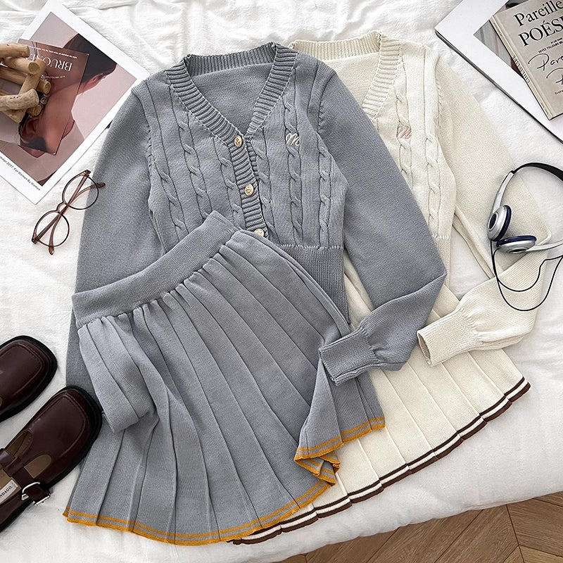 Monogram Knit Set (4 Colors)