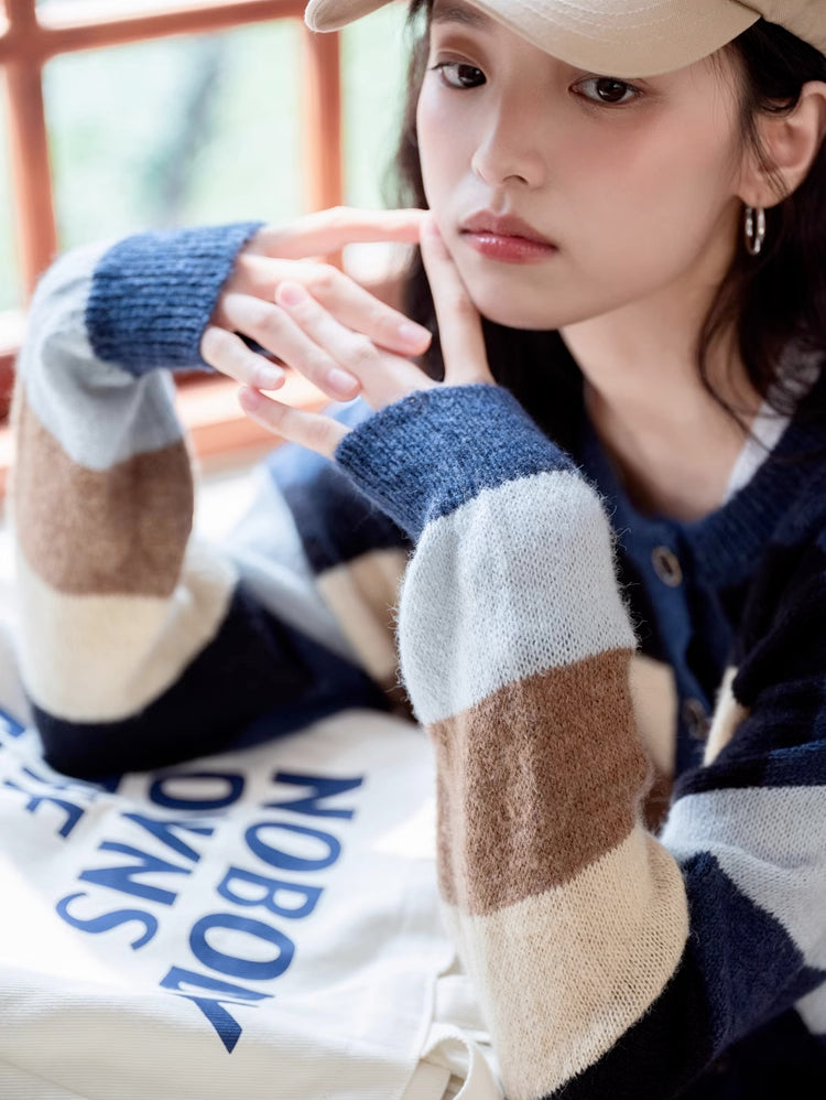 Retro Stripe Cardigan (2 Colors)