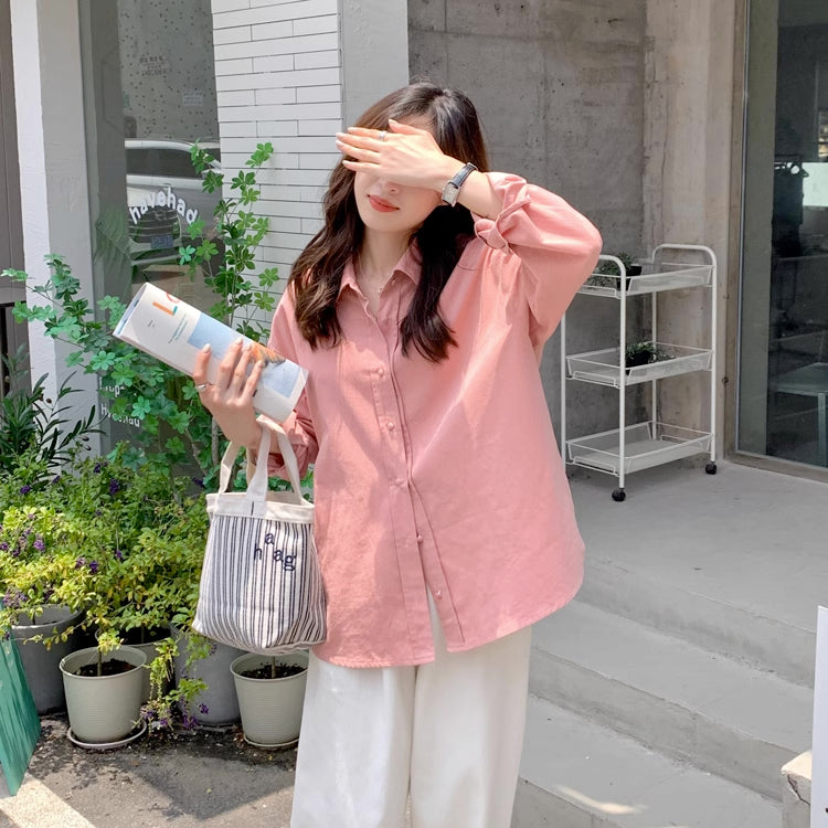Boyfriend Button Up Shirt (6 Colors)
