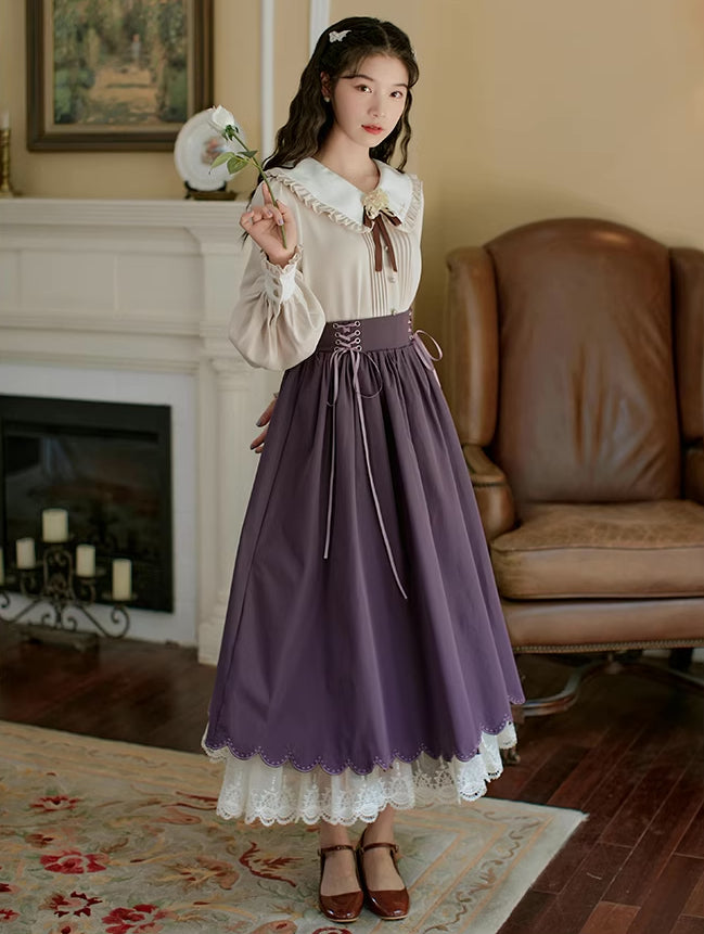 Evergarden Blouse & Skirt Set (5 Colors)