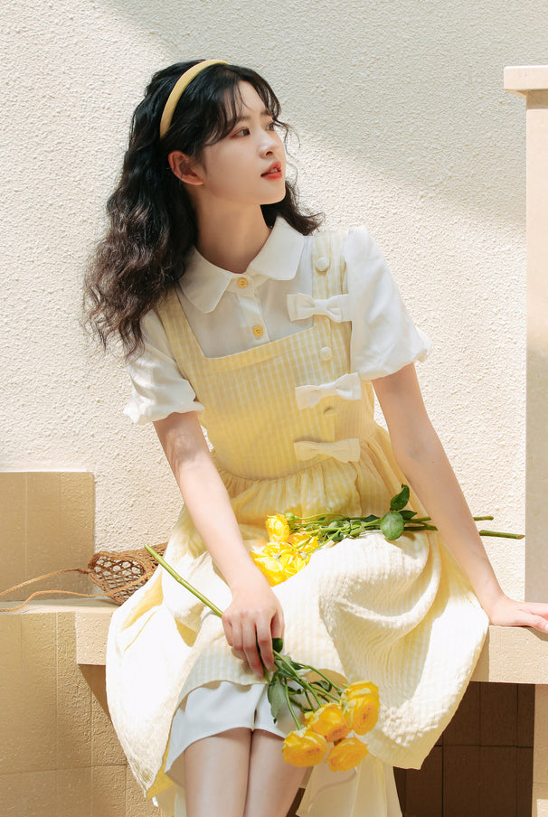 Gingham Bows Twofer Dress (3 Colors)