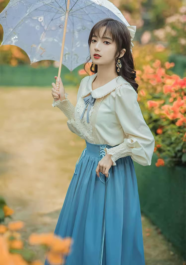 Evergarden Blouse & Skirt Set (5 Colors)