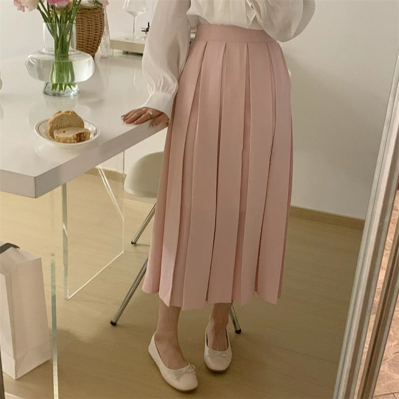 Spring Pleated Midi Skirt (4 Colors)
