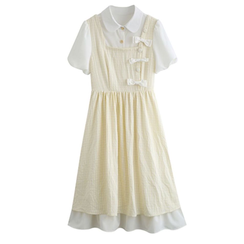Gingham Bows Twofer Dress (3 Colors)