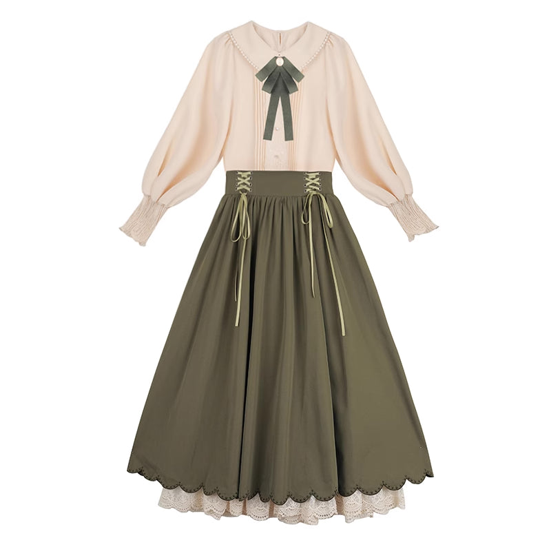 Evergarden Blouse & Skirt Set (5 Colors)