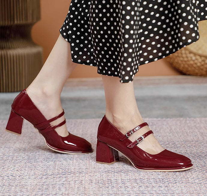 Mary jane red shoes Clearance
