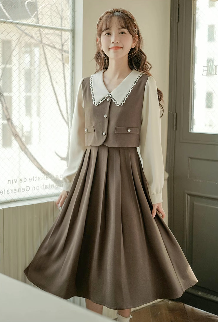 Traveller's Basic Midi Dress (Khaki)