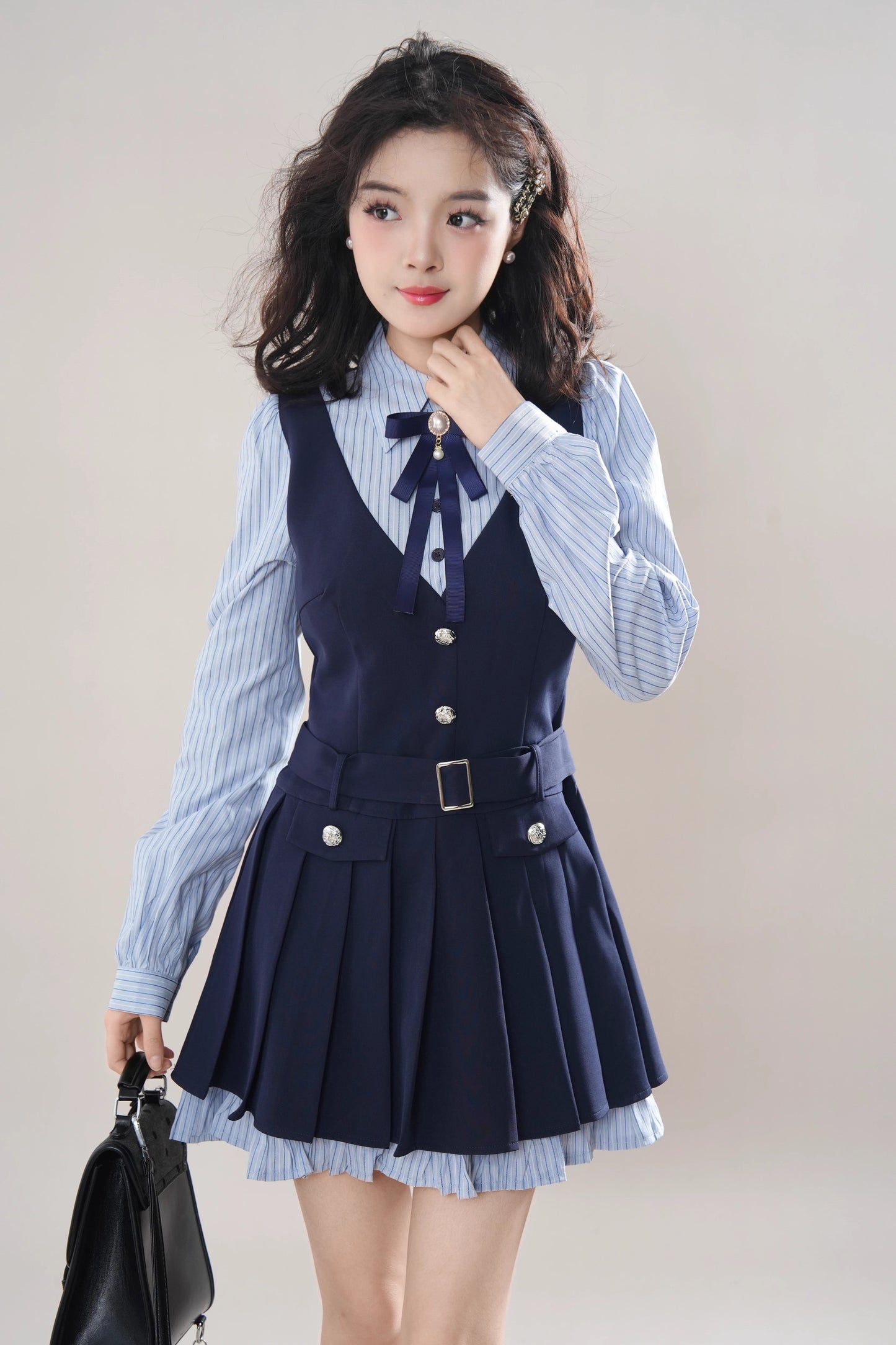 Little Academy Dress & Jacket Set (Navy)