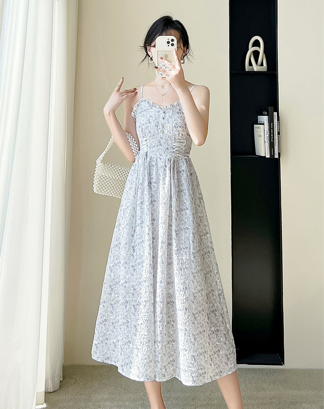 May Flowers Lace Up Cami Dress (3 Colors)