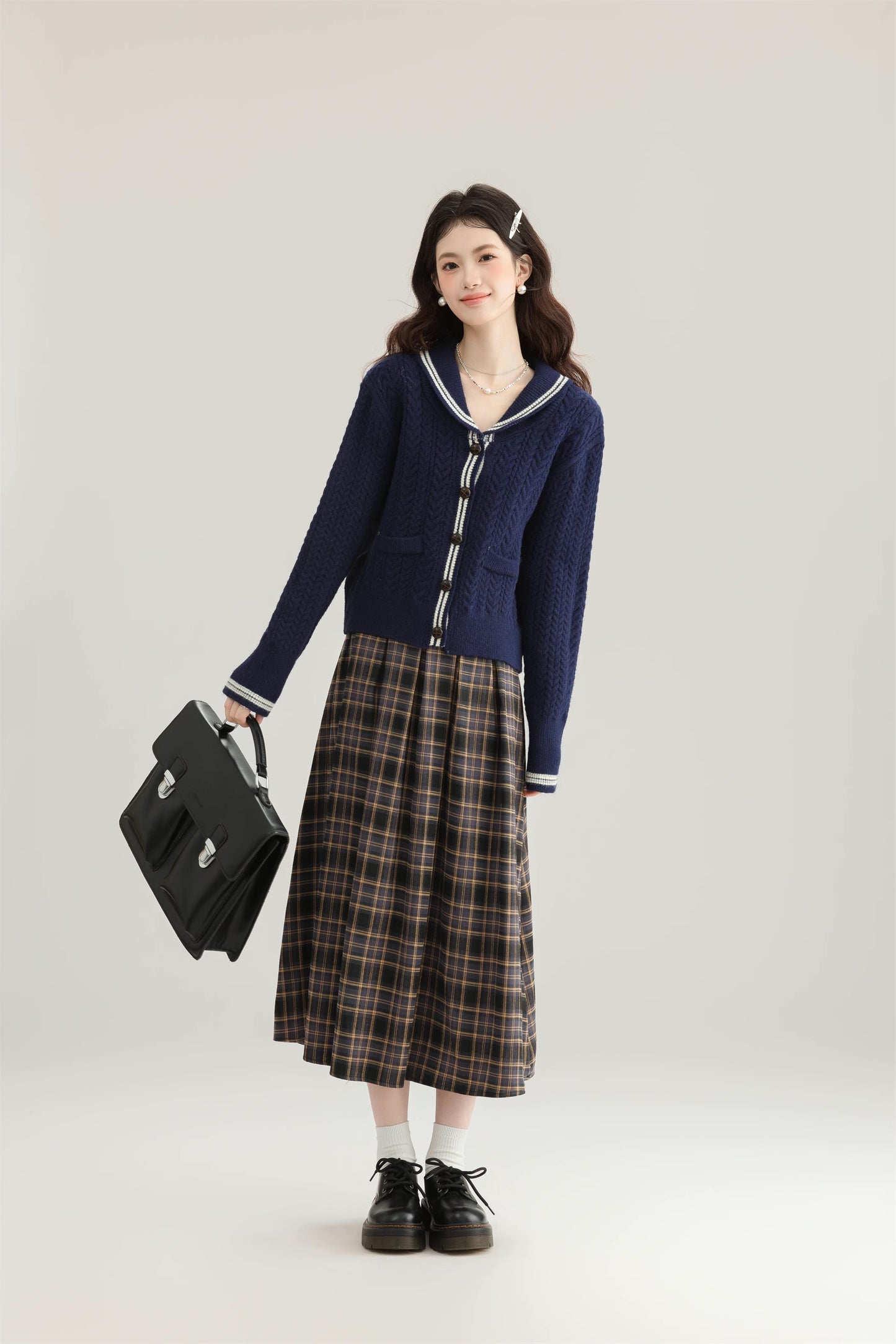 Autumnal Plaid Midi Skirt (3 Colors)
