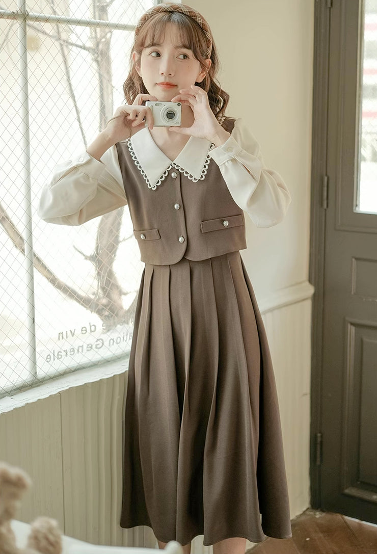 Traveller's Basic Midi Dress (Khaki)