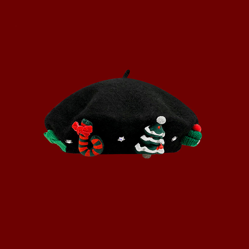 Christmas Charms Beret (4 Colors)