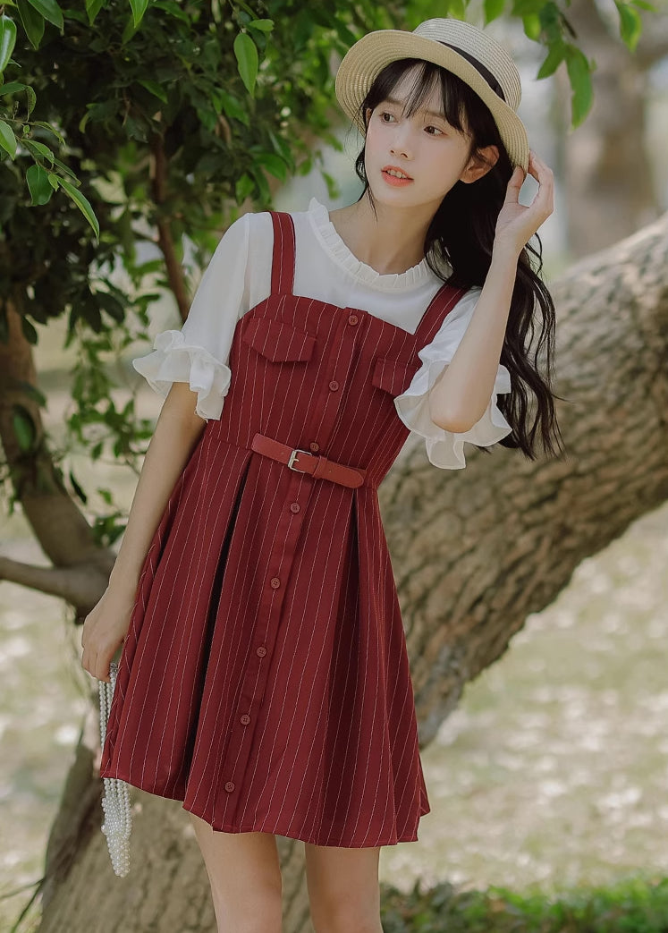 Button Up Stripe Mini Dress (3 Colors)