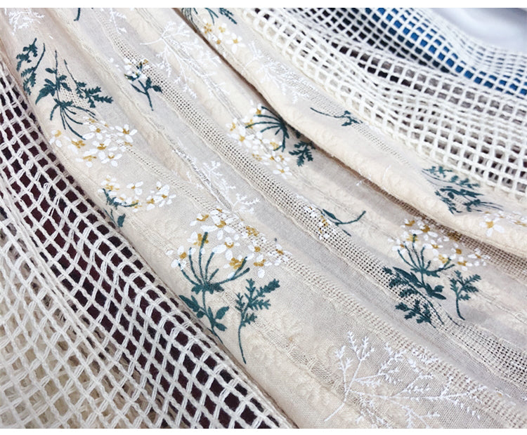 Patchwork Maiden Dress (Blue/White)