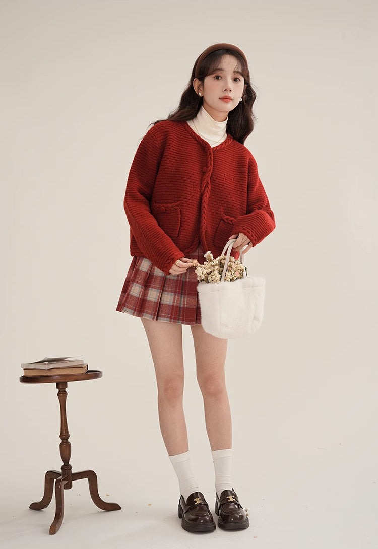 Toasted Plaid Pleated Tennis Skirt (3 Colors)
