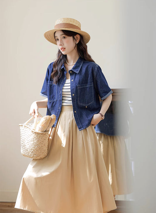 Essential Pleated Midi Skirt (2 Colors)