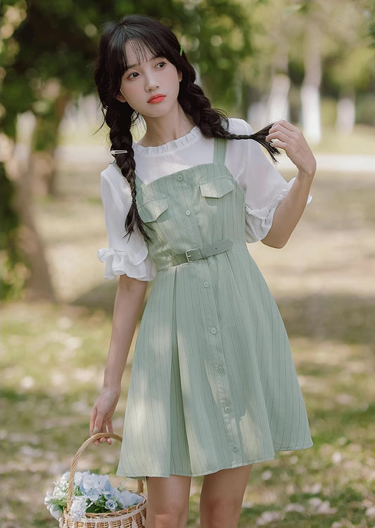 Button Up Stripe Mini Dress (3 Colors)