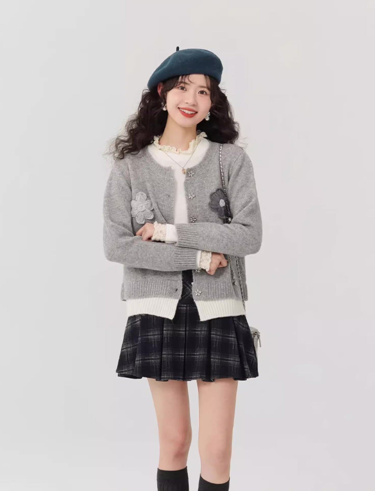 Pom Pom Plaid Mini Skirt (3 Colors)