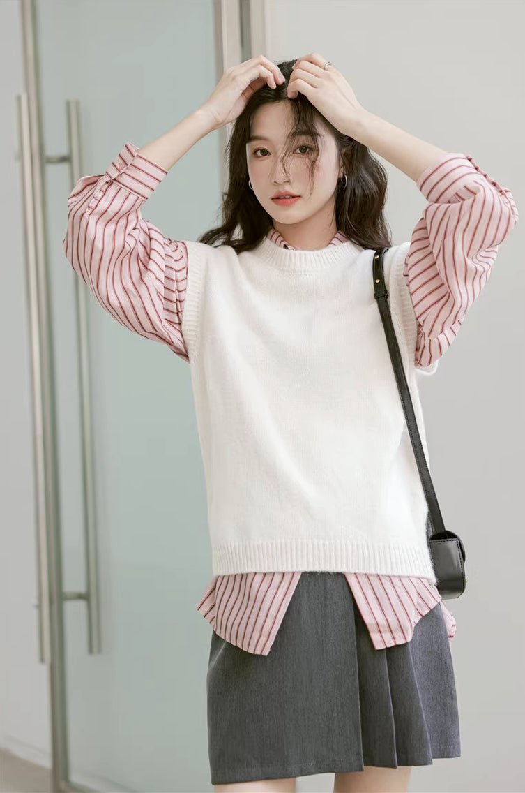 Basic Stripe Button Down Shirt (3 Colors)