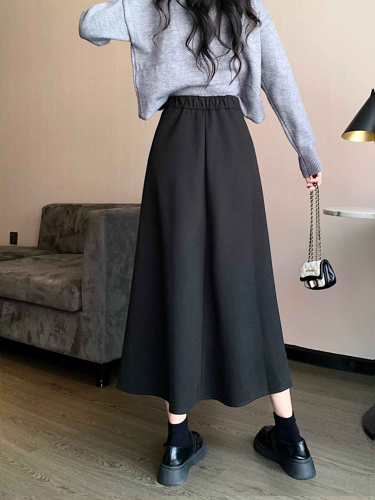 Basic Midi Circle Skirt (4 Colors)