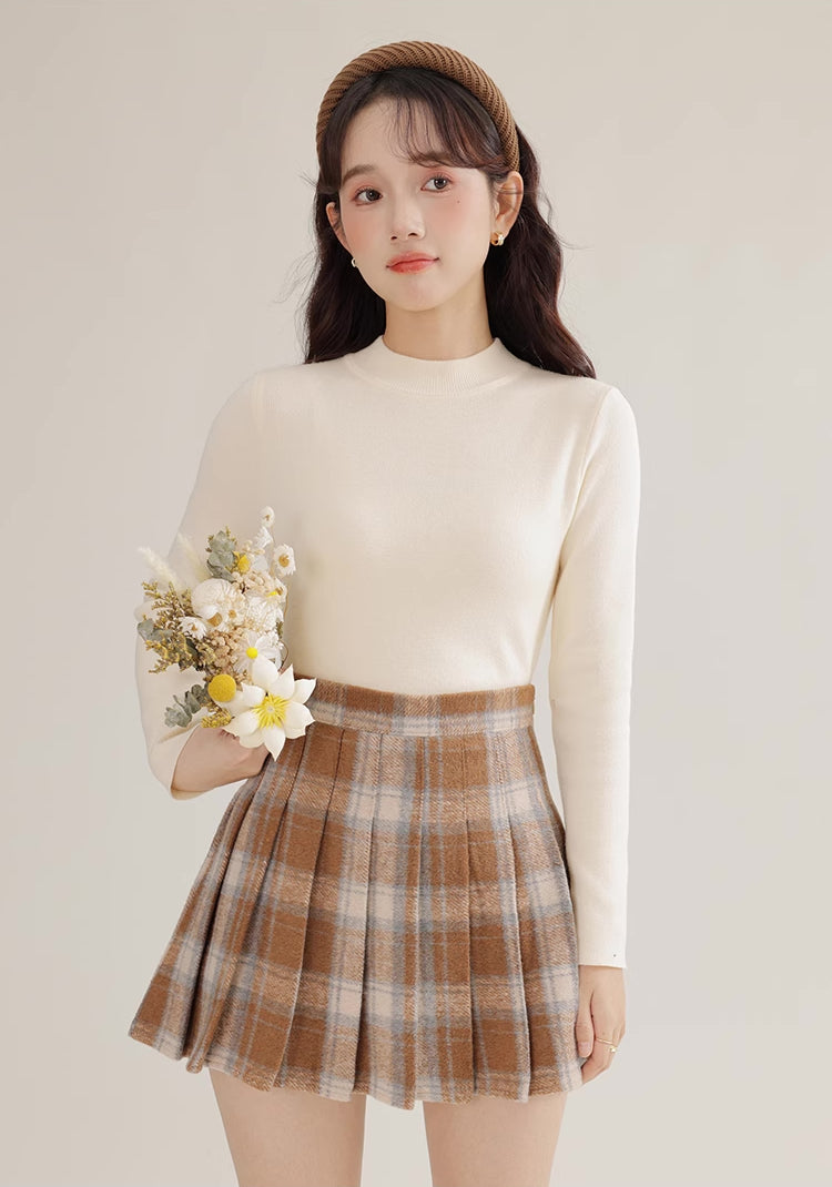 Toasted Plaid Pleated Tennis Skirt (3 Colors)