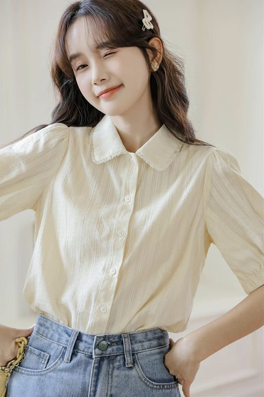 Lemon Lace Blouse (Yellow)