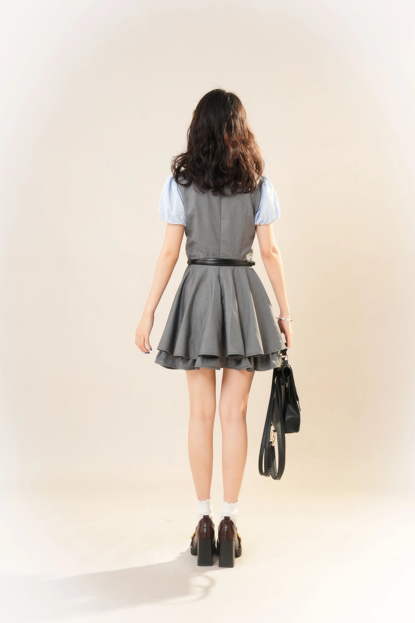 Summer Cadet Mini Twofer Dress (Blue/Gray)