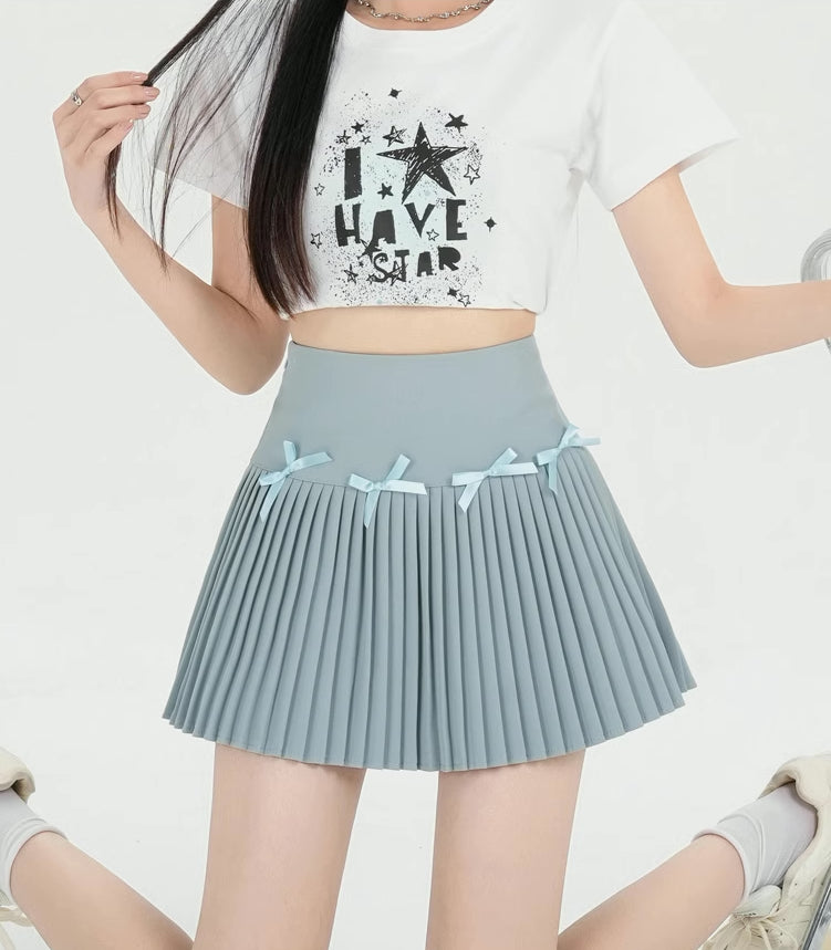 Little Bow Spring Mini Skirt (4 Colors)