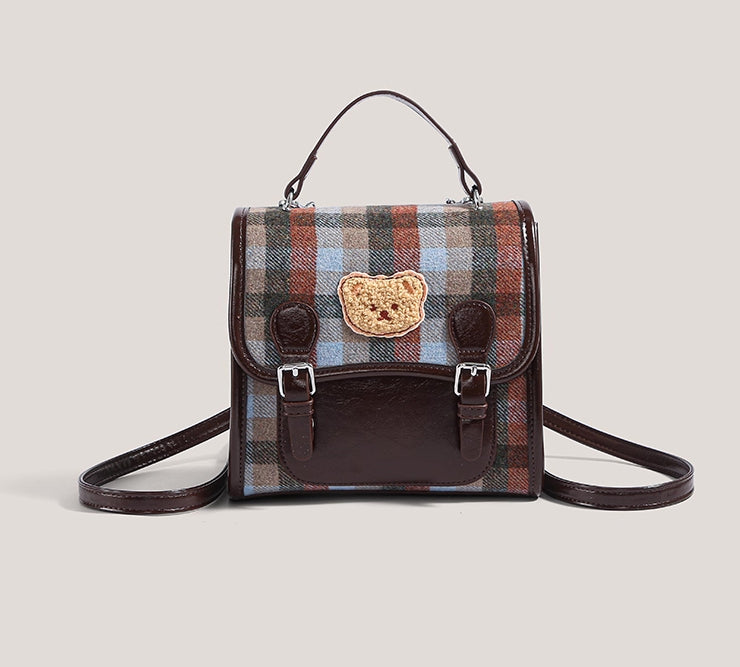 Bear Plaid Bag (2 Colors)