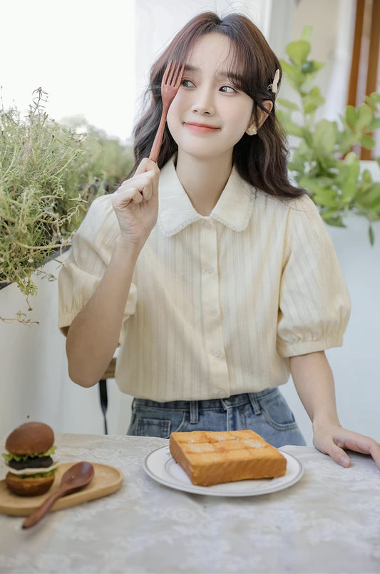 Lemon Lace Blouse (Yellow)