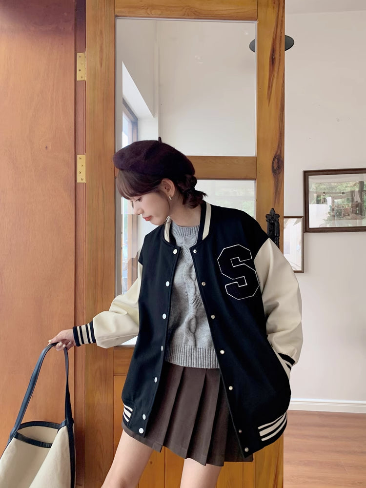 Letterman Baseball Jacket (2 Colors)