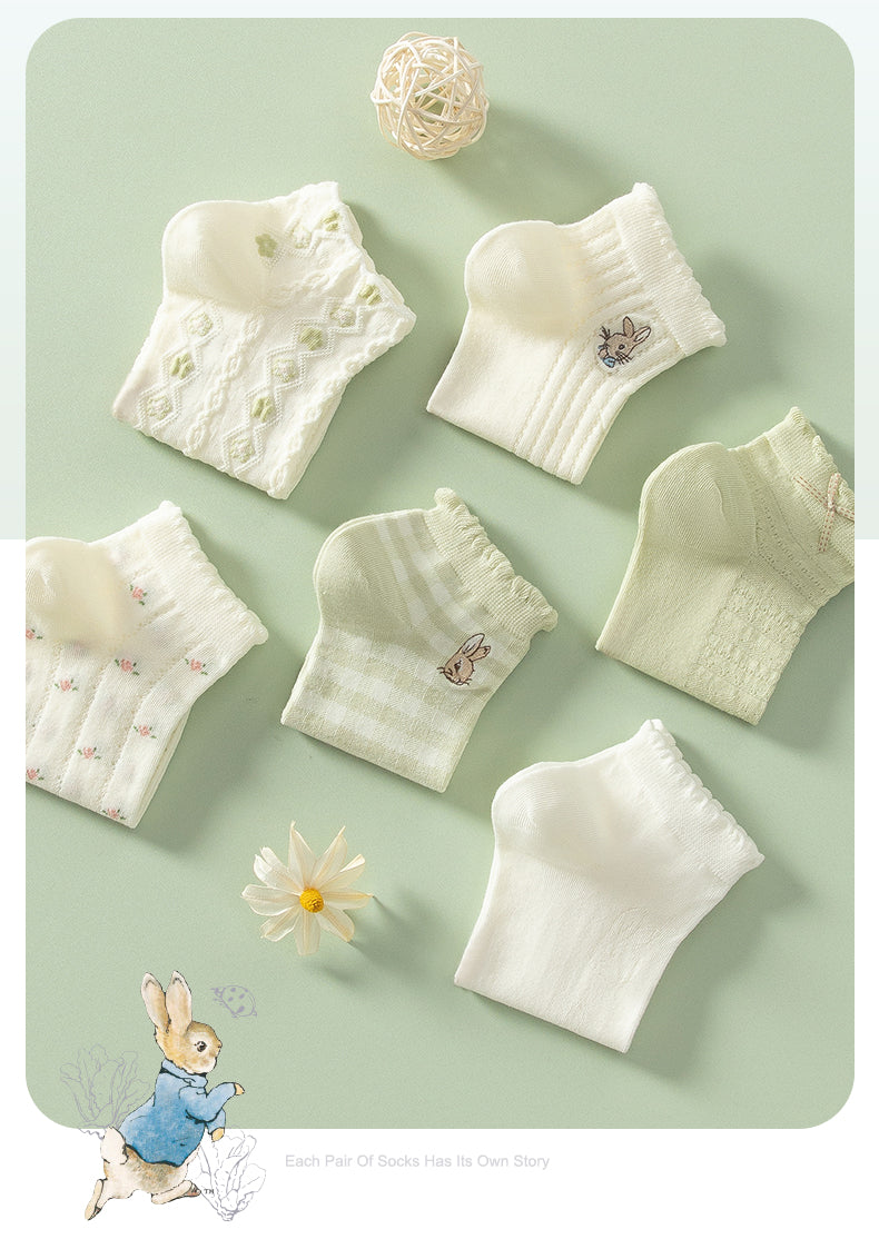 Spring Peter Rabbit Ankle Socks Set (Green)