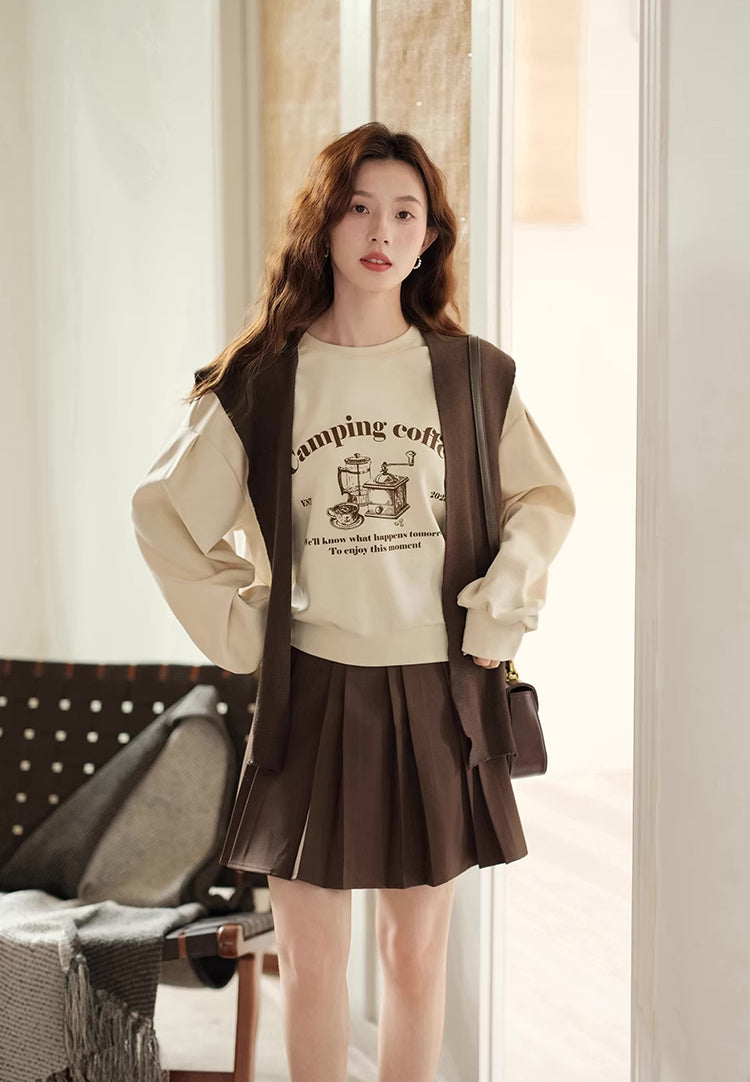 Camping Coffee Sweatshirt (Cream)