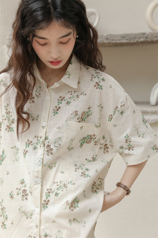 Girlfriend Floral Button Up Shirt (2 Colors)