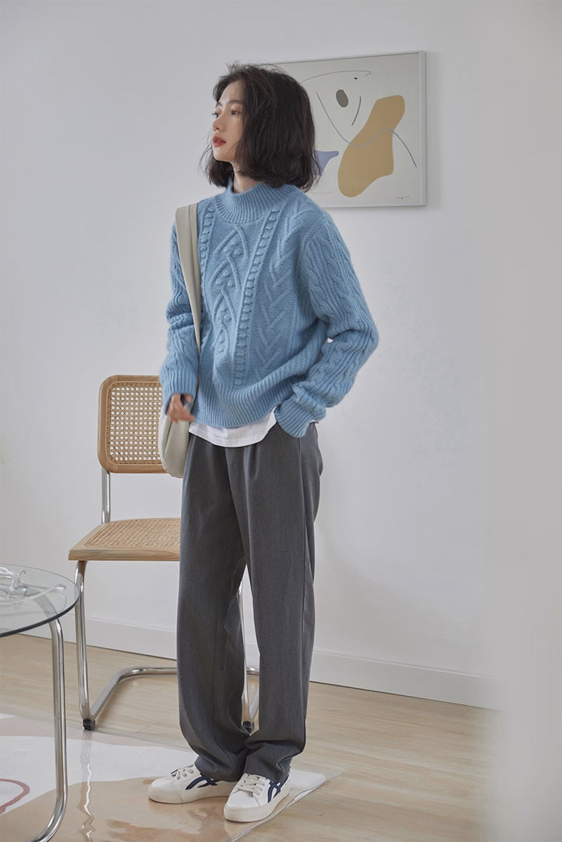 Arrowhead Mock Neck Sweater (4 Colors)