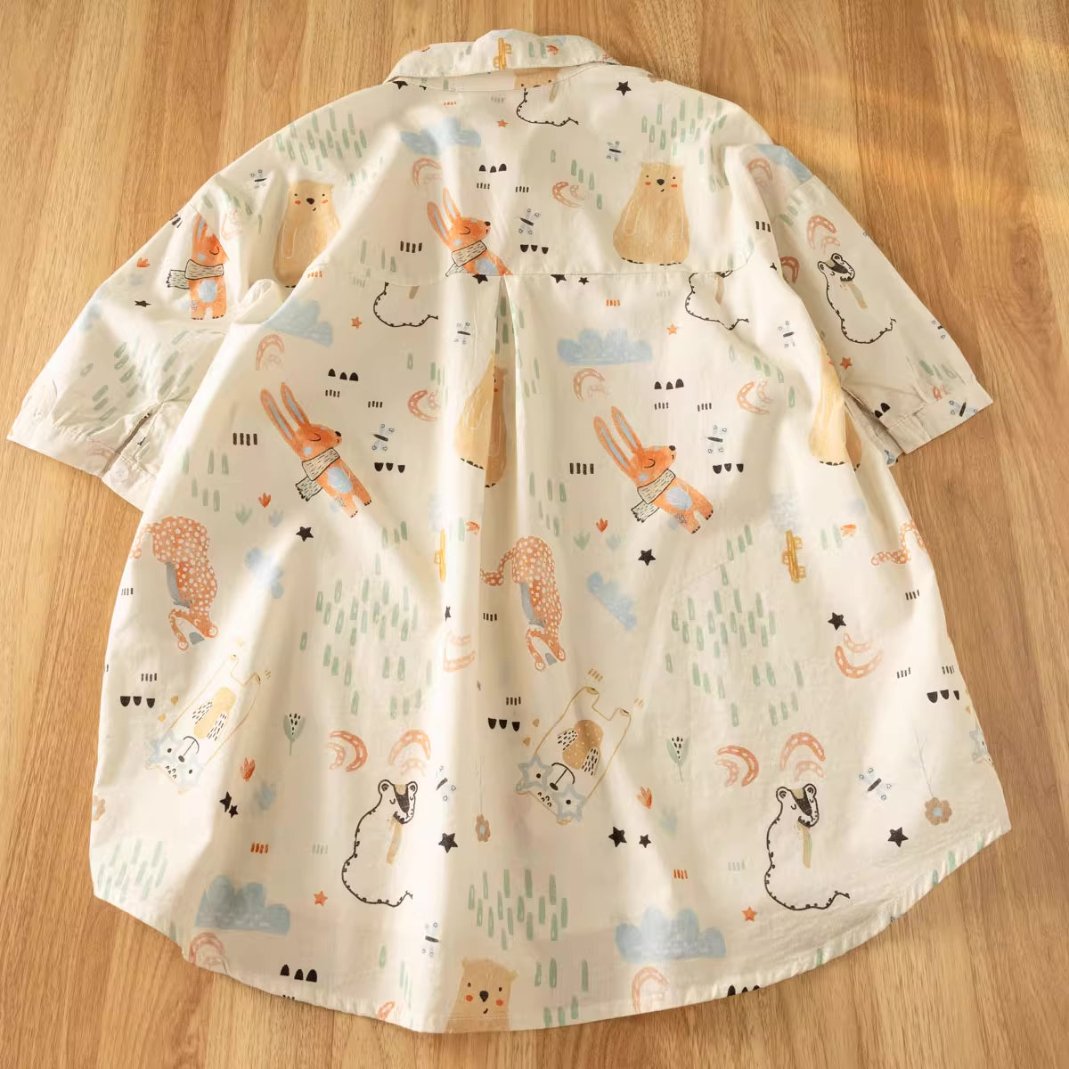 Forest Friends Doodle Blouse (Cream)