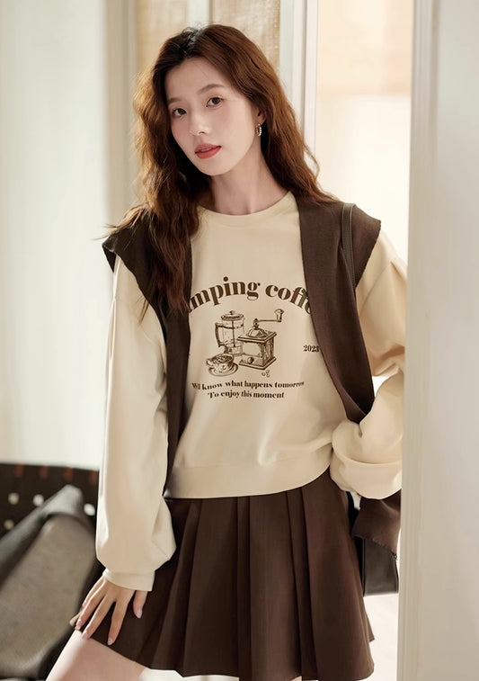 Camping Coffee Sweatshirt (Cream)