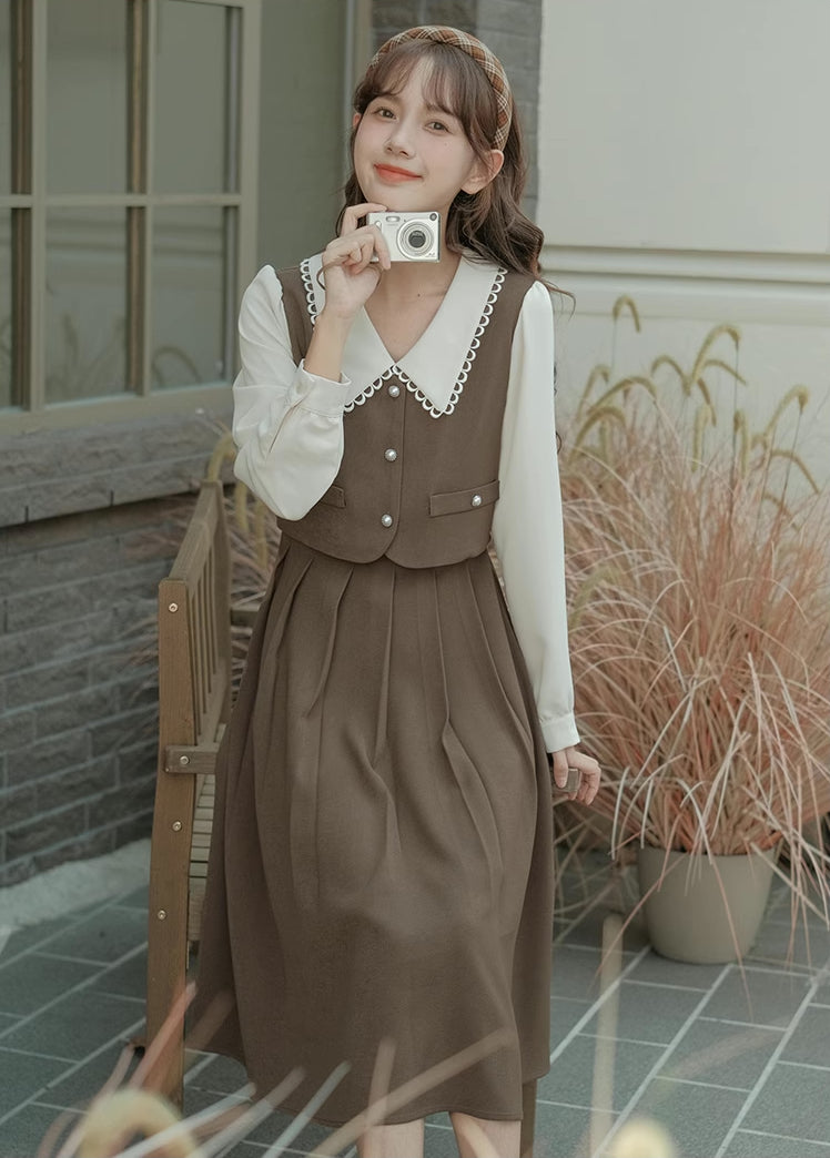 Traveller's Basic Midi Dress (Khaki)