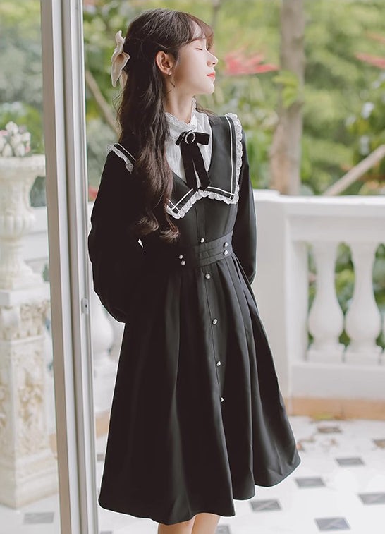 Kuromi Faux Blazer Dress (Black)