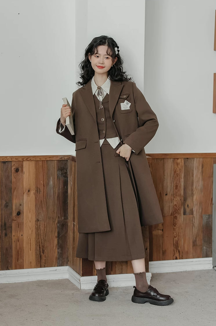 Academia Two-Piece Set (Brown)