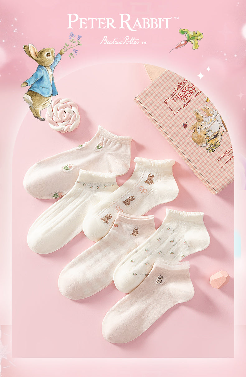 Spring Peter Rabbit Ankle Socks Set (Pink)
