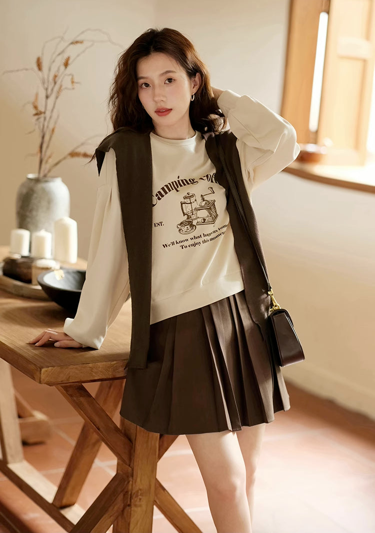 Camping Coffee Sweatshirt (Cream)