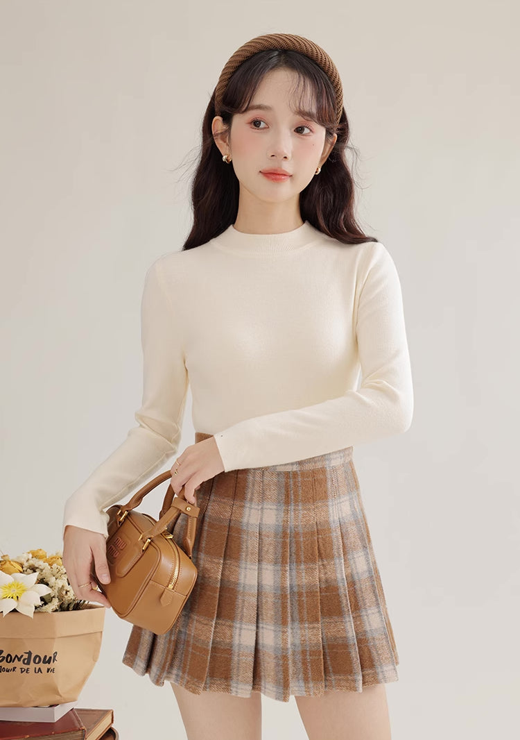 Toasted Plaid Pleated Tennis Skirt (3 Colors)