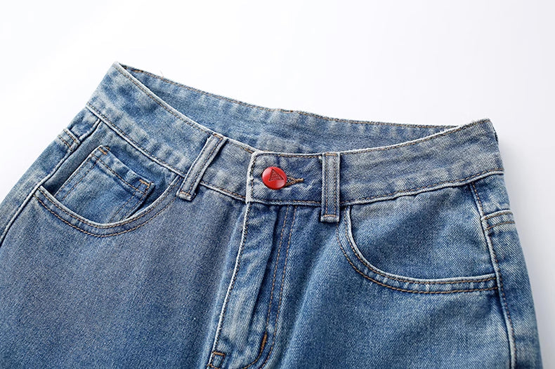 Popping Daisy Embroidered Jeans (Dark Denim)