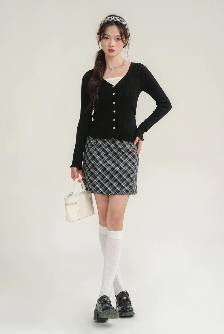 Spiced Plaid Mini Skirt (3 Colors)